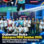 Gubernur Buka Kejurprov PBSI Sumbar 2026, Targetkan Lahir Atlet Bulutangkis Berkelas Nasional dan Internasional